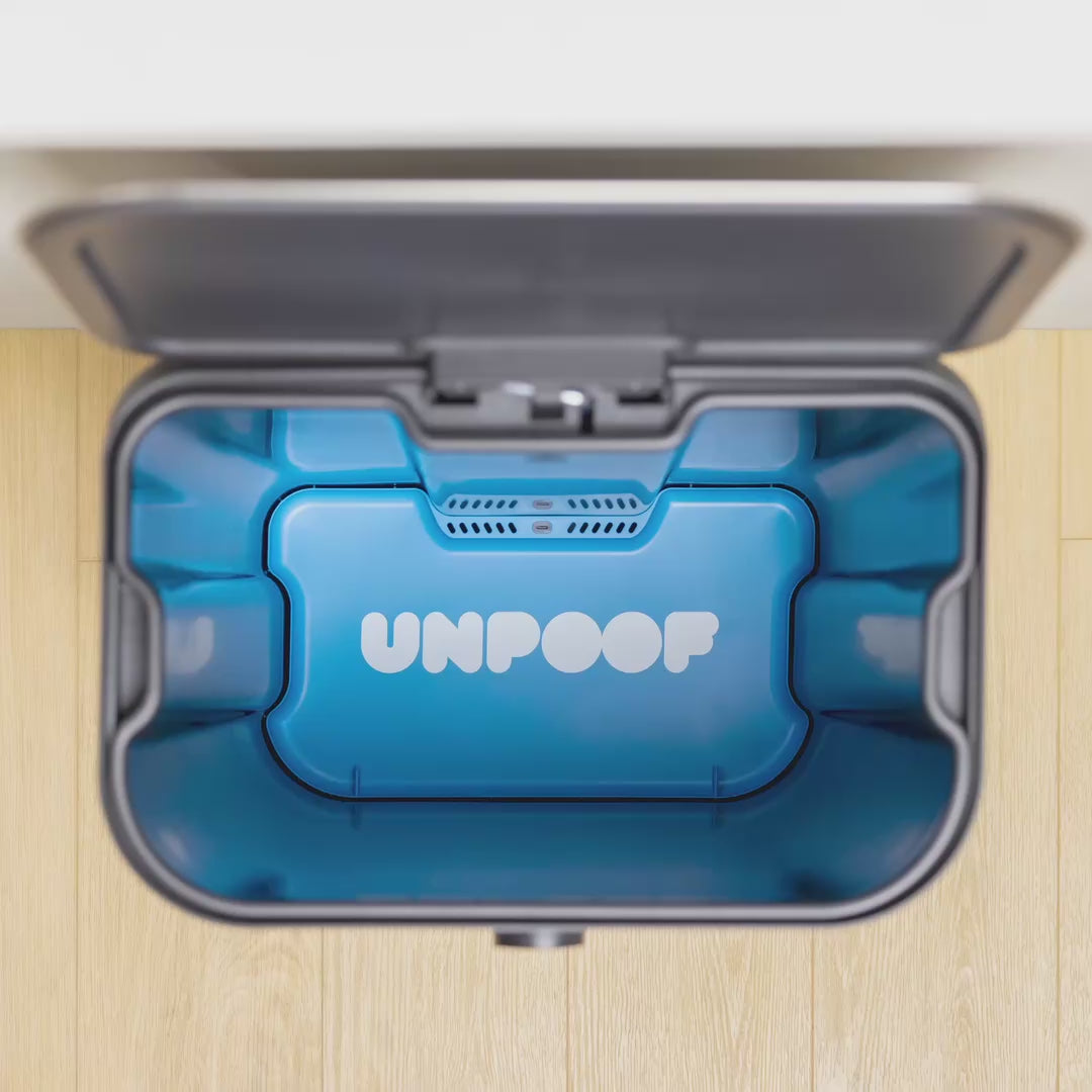 Load video: UnPoof™ Vacuum-Seal Kitchen Trash Can, 13-Gallon
